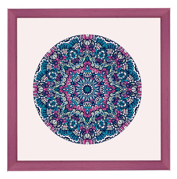 Amsterdam ramă pătrată mandala roz