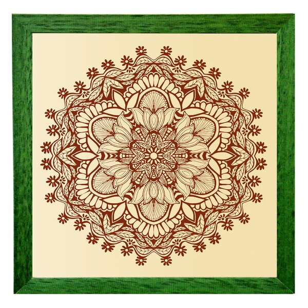 Bruxelles ramă pătrată mandala verde