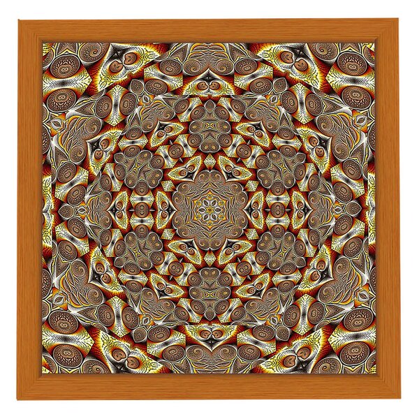 Amsterdam ramă pătrată mandala galben