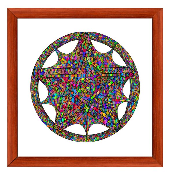 Nairobi ramă pătrată mandala maro