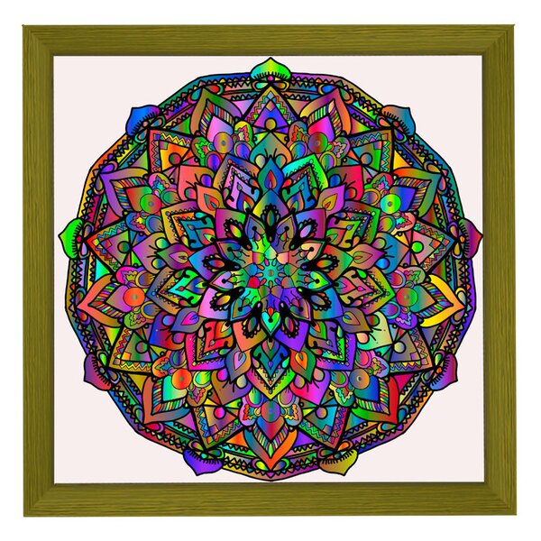Amsterdam ramă pătrată mandala verde