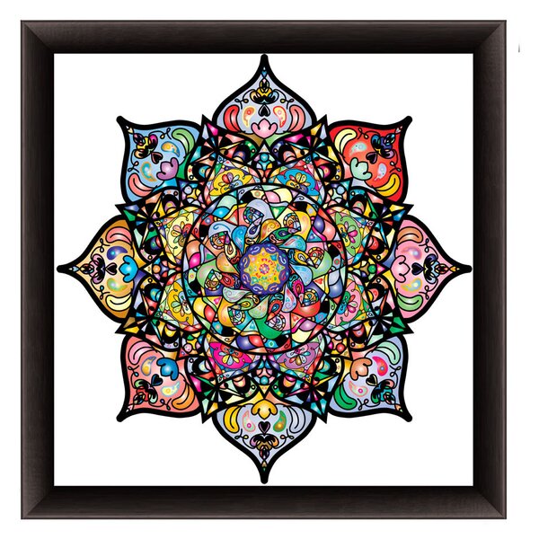 Viena ramă mandala negru