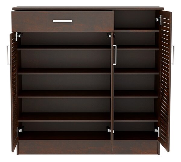 Dulap pantofi Sante 30 perechi, culoarea nuc 120x37x123cm