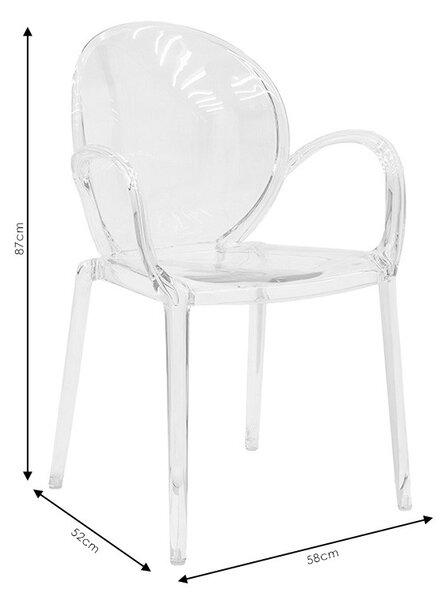 Fotoliu Flair policarbonat culoare transparent