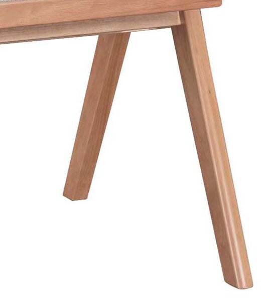 Fotoliu Winslow lemn de arbore de cauciuc, culoarea nuc - pvc ratan culoare lemn natural - material textil gri