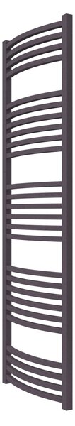 Calorifer baie portprosop decorativ colorat 500/1550 mm QUEBIS ROUND (include kit de instalare)-RAL 4007 TEXT