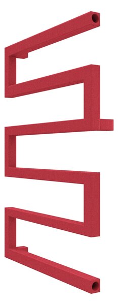Calorifer baie portprosop decorativ colorat 500/730 mm SERPENTINE (include kit de instalare)-RAL 3018 TEXT