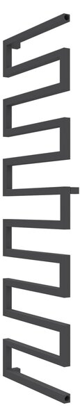 Calorifer baie portprosop decorativ colorat 500/1570 mm SERPENTINE (include kit de instalare)-RAL 9005 MAT