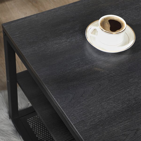 Masuta de cafea, Vasagle, Negru, 110x60x45 cm