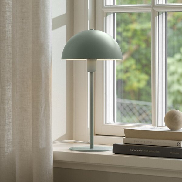 Nordlux Lampa de masă Ellen 20, verde praf, metal, soclu E14, Verde, Camera de zi / sufragerie, Metal, Scandinavă