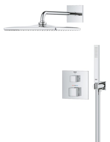 Grohe Precision Cube set de duș ascuns cu termostat cu duș de ploaie crom 34879000
