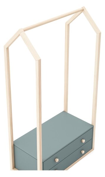 Șifonier pentru copii verde 80x170 cm Esteban – Marckeric