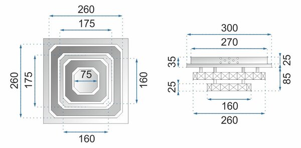 Plafoniera din cristal Plafond LED 24W Square APP410-C