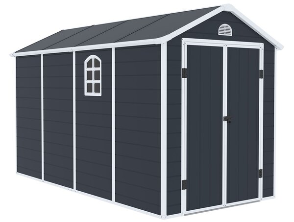 Casă de scule din plastic Bergen 1,9 x 3,7 m CoverTech antracit