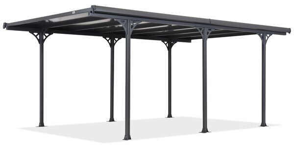 Șopron mare din policarbonat Montana 3,13 x 5,00 m CoverTech antracit