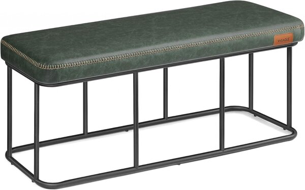 Bancuta intrare hol, Vasagle, Verde inchis, 120x40x45 cm