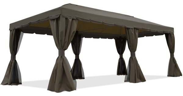 Pavilion de grădină maro Valencia 3x6 m Garden Point