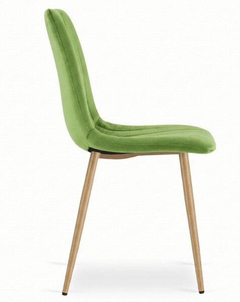 Scaun de catifea verde deschis LAVA