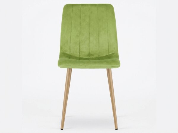 Scaun de catifea verde deschis LAVA