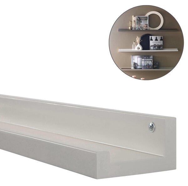 Polita de perete pentru tablouri FOTOPLANK 120 cm, crem