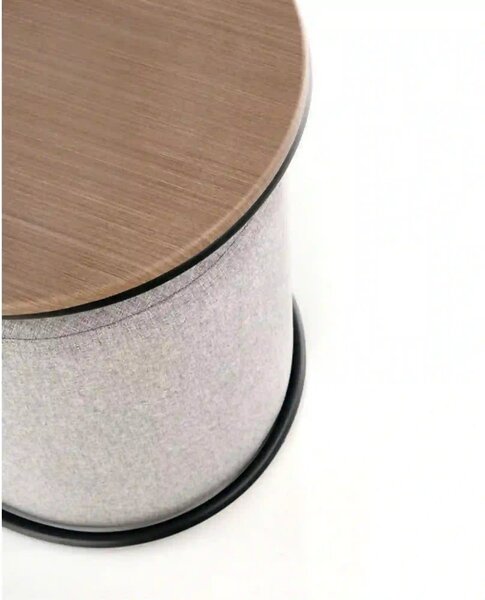 Masuta cafea cu tabureti PAMPA, nuc/gri, 88x43x49 cm