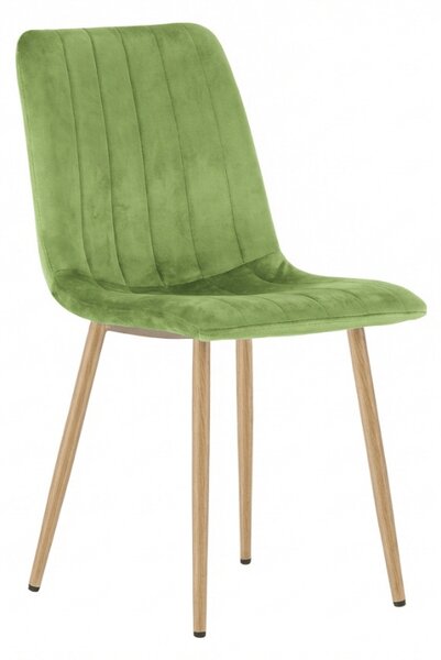 Scaun de catifea verde deschis LAVA