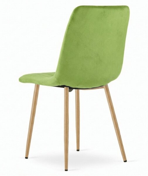 Scaun de catifea verde deschis LAVA
