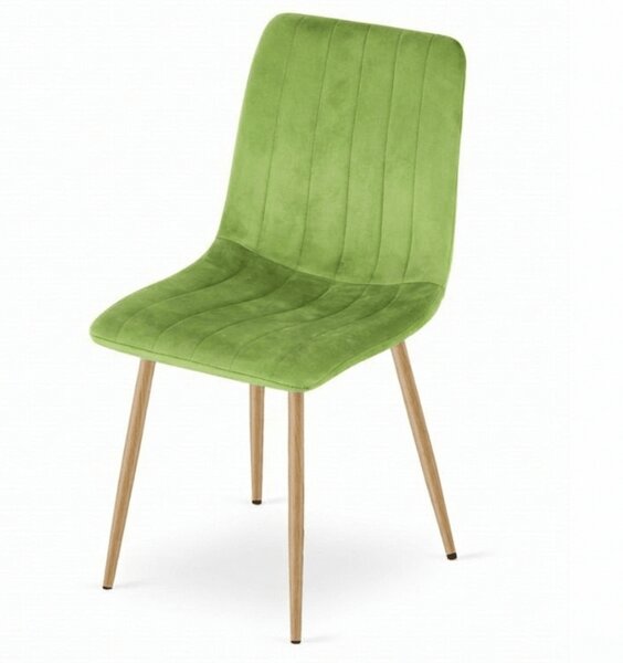 Scaun de catifea verde deschis LAVA