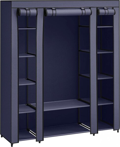 Dulap pentru haine, Songmics, Albastru, 150x45x175 cm