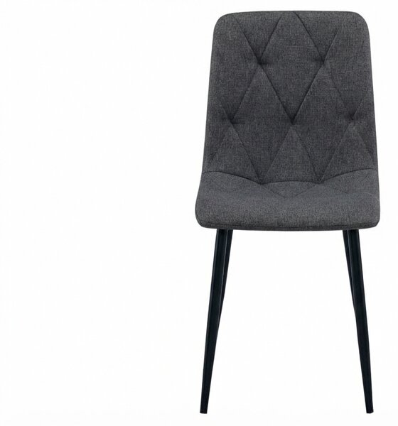 Scaun gri inchis LIBRA STONE GREY cu picioare negre