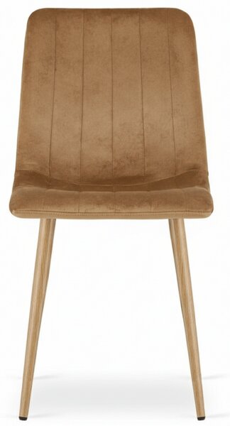 Scaun catifelat LAVA ALMOND BROWN maro