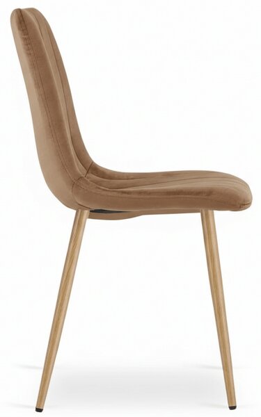 Scaun catifelat LAVA ALMOND BROWN maro