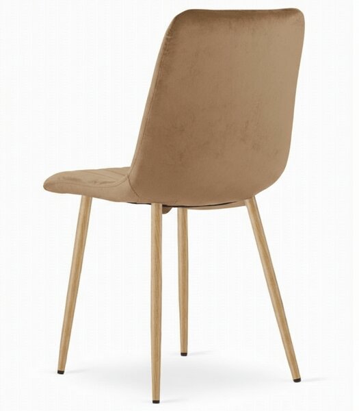 Scaun catifelat LAVA ALMOND BROWN maro