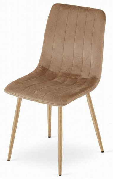 Scaun catifelat LAVA ALMOND BROWN maro