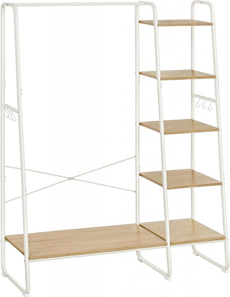 Cuier, Vasagle, Natural-Alb, 120×45×160 cm