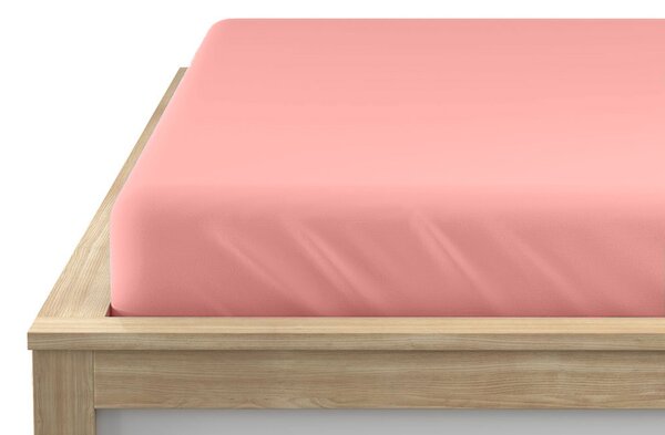Cearsaf Jersey EXCLUSIVE cu elastic coral 90 x 200 cm