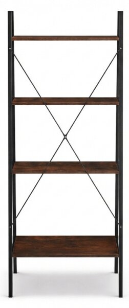 Biblioteca TAYLOR 4 rafturi 147x60 cm, rustic maro