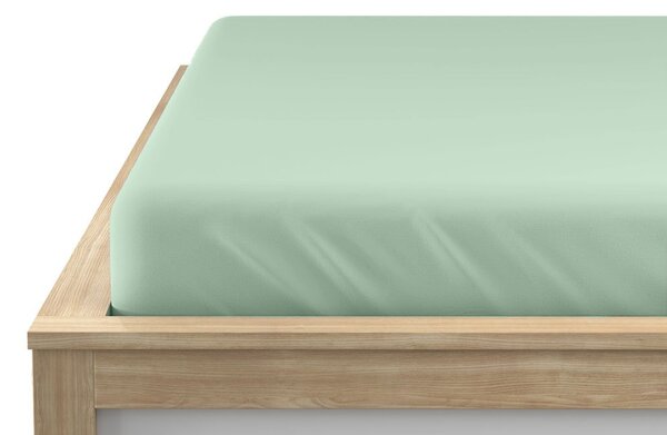 Cearsaf Jersey EXCLUSIVE cu elastic verde menta 90 x 200 cm