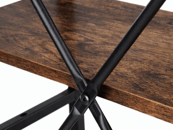 Biblioteca TAYLOR 4 rafturi 147x60 cm, rustic maro