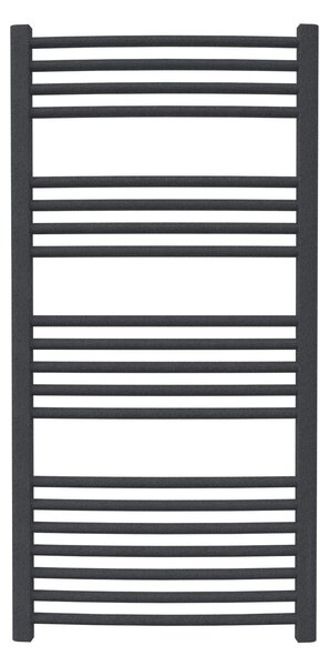 Calorifer baie portprosop colorat 600/1200 mm CELSIUS ROUND (include kit de instalare)-Texture Black - RAL 9005 TEXT