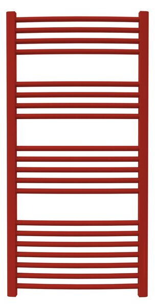 Calorifer baie portprosop colorat 600/1200 mm CELSIUS ROUND (include kit de instalare)-Flame Red - RAL 3000