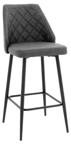 Scaun Bar Flick Piele Ecologica Gri