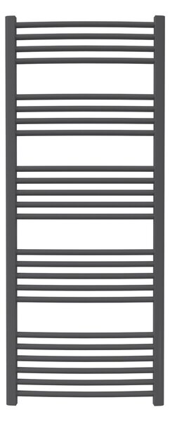 Calorifer baie portprosop colorat 600/1470 mm CELSIUS ROUND (include kit de instalare)-Black mat - RAL 9005 MAT