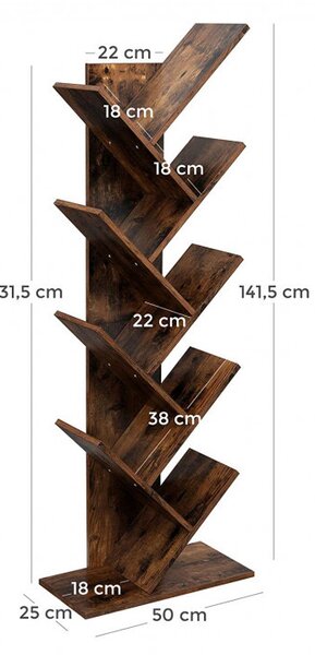 Biblioteca Vasagle, 50x25x141.5cm