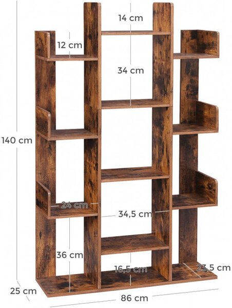 Biblioteca Vasagle, 86x25x140cm