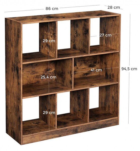 Biblioteca Vasagle, 100x97.5x30cm