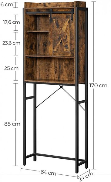 Raft pentru Toaleta Vasagle, 64x24x171cm