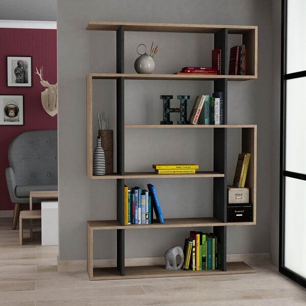 Biblioteca Mito Antracit 108.5x25.5x161 cm
