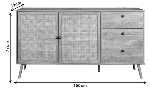 Bufet Oslo Sonoma 150x39x79 cm