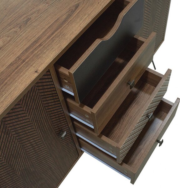 Bufet Boho Walnut 122x39.5x86 cm
